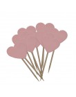 20 części/partia Handmade śliczny różowy serce Cupcake wykaszarki akcesoria do ciast na przyjęcie urodzinowe wesele dekoracja
