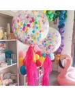 36 cal gigantyczne jasne balony 10g kolorowe konfetti Globos dekoracje ślubne Birthday Party przezroczysty konfetti dostaw