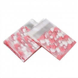 100 sztuk 7x7CM kwiat wzór ciasto torebka do pakowania ciastek i prezent torby cukierków DIY samoprzylepne etui Wedding Birthday