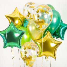 11 sztuk 12 cali złote srebrne balony konfetti 18 cali folii aluminiowej gwiazdy balony dekoracje ślubne balony na imprezę urodz