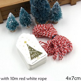 50 szt. Wielostylowy papier świąteczny wesołych tagów DIY Craft etykieta na świąteczne przyjęcie uwaga wisząca etykietka Handman