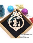 6 sztuk/partia Vintage Hollow Christmas Gift drewniane ozdoby wiszące drewniane rzemiosło ozdoby choinkowe ozdoby dla dzieci zab