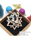 6 sztuk/partia Vintage Hollow Christmas Gift drewniane ozdoby wiszące drewniane rzemiosło ozdoby choinkowe ozdoby dla dzieci zab