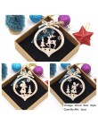 6 sztuk/partia Vintage Hollow Christmas Gift drewniane ozdoby wiszące drewniane rzemiosło ozdoby choinkowe ozdoby dla dzieci zab