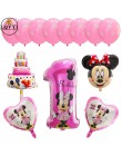 13 sztuk Mickey Minnie numer 1 pierwsze urodziny dziewczyna chłopiec z balonów foliowych dzieci dekoracja urodzinowa balon z hel