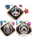 6 sztuk/partia Vintage Hollow Christmas Gift drewniane ozdoby wiszące drewniane rzemiosło ozdoby choinkowe ozdoby dla dzieci zab