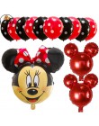 13 sztuk Mickey Minnie numer 1 pierwsze urodziny dziewczyna chłopiec z balonów foliowych dzieci dekoracja urodzinowa balon z hel