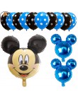 13 sztuk Mickey Minnie numer 1 pierwsze urodziny dziewczyna chłopiec z balonów foliowych dzieci dekoracja urodzinowa balon z hel