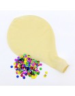 36 cal gigantyczne jasne balony 10g kolorowe konfetti Globos dekoracje ślubne Birthday Party przezroczysty konfetti dostaw