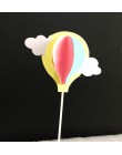 Rainbow złoty jednorożec akrylowy topper do ciasta chmura kształt lizaka narzędzie do dekoracji ciast urodziny dziecka kubek ozd