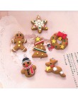 6/11 sztuk Mini Gingerbread Man ozdoby świąteczne Deer Snowman choinka bożonarodzeniowa dekoracja z wisiorków wystrój nowego rok