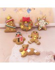 6/11 sztuk Mini Gingerbread Man ozdoby świąteczne Deer Snowman choinka bożonarodzeniowa dekoracja z wisiorków wystrój nowego rok