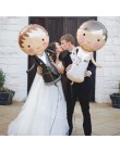 1 sztuk Bride Groom Wedding dekoracyjne balony foliowe małżeństwo chłopiec dziewczyna miłość okrągłe z helem walentynki Event Pa