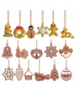 6/11 sztuk Mini Gingerbread Man ozdoby świąteczne Deer Snowman choinka bożonarodzeniowa dekoracja z wisiorków wystrój nowego rok