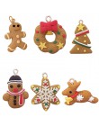 6/11 sztuk Mini Gingerbread Man ozdoby świąteczne Deer Snowman choinka bożonarodzeniowa dekoracja z wisiorków wystrój nowego rok