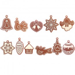 6/11 sztuk Mini Gingerbread Man ozdoby świąteczne Deer Snowman choinka bożonarodzeniowa dekoracja z wisiorków wystrój nowego rok