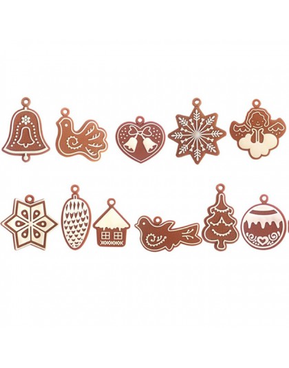 6/11 sztuk Mini Gingerbread Man ozdoby świąteczne Deer Snowman choinka bożonarodzeniowa dekoracja z wisiorków wystrój nowego rok