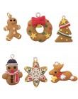 6/11 sztuk Mini Gingerbread Man ozdoby świąteczne Deer Snowman choinka bożonarodzeniowa dekoracja z wisiorków wystrój nowego rok
