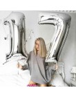 Duży rozmiar złoto srebro różowe złoto balon w kształcie cyfry urodziny dekoracje weselne balony foliowe dzieciak zabawki dla ch