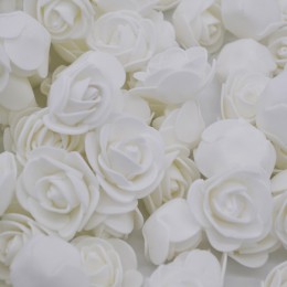 50/100/200pcs pianka pe Rose sztuczne kwiaty ślubne akcesoria imprezowe DIY rękodzieło dekoracja wnętrz ręcznie zrobiony kwiatek