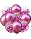 10 sztuk dużo 12 cali metalowe lateksowe konfetti do balonów balony dzieci artykuły na urodziny wesela Globos metalowe chromowan