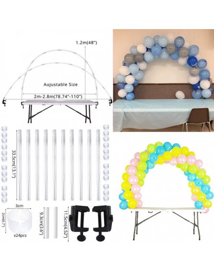 Cyuan DIY balon kolumna stojak zestawy plastikowe klipsy podstawa łuku rama podstawa i słup na ślub urodziny festiwal strona dek