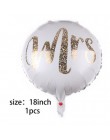 1 sztuk Bride Groom Wedding dekoracyjne balony foliowe małżeństwo chłopiec dziewczyna miłość okrągłe z helem walentynki Event Pa