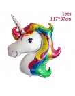 1 zestaw impreza jednorożec dostarcza różowa tęczowa opaska jednorożec Banner płyta balon serwetka Cupcake Wrapper Baby Shower d