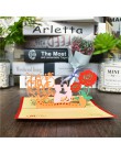 3D karty kirigami upominki na dzień matki karty kocham mamę goździki bukiety kwiatowe kartki z życzeniami dla matki kartka urodz