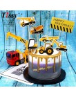 1 zestaw ciągnik budowlany temat nadmuchiwane balony ciężarówka pojazd banery ciasto wystrój Baby Shower chłopcy materiały urodz
