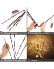 1 sztuk dekoracyjna choinka bożonarodzeniowa oddział światła 20Leds łańcuchy świetlne tabela Noel ozdoby na boże narodzenie w do