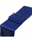 23 kolory satynowe bieżniki 12 "x 108" /30cm x 275cm na wesele dekoracje domu krzesło Sash Bow obrus obrus