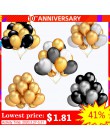 30 sztuk/partia 10 Cal perła złoto srebro czarne lateksowe balony urodziny dekoracje weselne Air Helium Globos akcesoria do upom