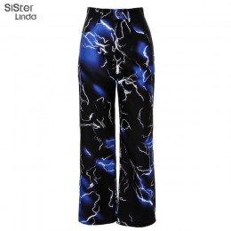 Sisterlinda drukuj dorywczo spodnie kobiety moda Streetwear Harem spodnie wysokiej talii spodnie dresowe Lady długie spodnie Muj