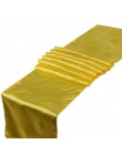 23 kolory satynowe bieżniki 12 "x 108" /30cm x 275cm na wesele dekoracje domu krzesło Sash Bow obrus obrus