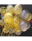 30 sztuk/partia 10 Cal perła złoto srebro czarne lateksowe balony urodziny dekoracje weselne Air Helium Globos akcesoria do upom