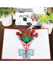 3D karty kirigami upominki na dzień matki karty kocham mamę goździki bukiety kwiatowe kartki z życzeniami dla matki kartka urodz