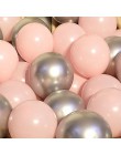 12 sztuk/partia różowy lateksowy balon chrom złoty srebrny złoty chrom metaliczny ślub dla przyszłej panny młodej Theme Party Ai