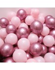 12 sztuk/partia różowy lateksowy balon chrom złoty srebrny złoty chrom metaliczny ślub dla przyszłej panny młodej Theme Party Ai
