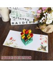 3D karty kirigami upominki na dzień matki karty kocham mamę goździki bukiety kwiatowe kartki z życzeniami dla matki kartka urodz
