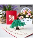 3D karty kirigami upominki na dzień matki karty kocham mamę goździki bukiety kwiatowe kartki z życzeniami dla matki kartka urodz