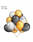 30 sztuk/partia 10 Cal perła złoto srebro czarne lateksowe balony urodziny dekoracje weselne Air Helium Globos akcesoria do upom