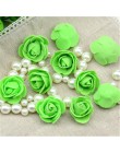 100 sztuk/partia Mini róża z pianki polietylenowej głowy sztuczne Handmade DIY ślub dekoracja domu zaopatrzenie firm fałszywe kw