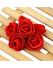 100 sztuk/partia Mini róża z pianki polietylenowej głowy sztuczne Handmade DIY ślub dekoracja domu zaopatrzenie firm fałszywe kw