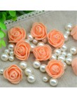 100 sztuk/partia Mini róża z pianki polietylenowej głowy sztuczne Handmade DIY ślub dekoracja domu zaopatrzenie firm fałszywe kw