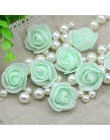 100 sztuk/partia Mini róża z pianki polietylenowej głowy sztuczne Handmade DIY ślub dekoracja domu zaopatrzenie firm fałszywe kw