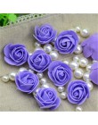 100 sztuk/partia Mini róża z pianki polietylenowej głowy sztuczne Handmade DIY ślub dekoracja domu zaopatrzenie firm fałszywe kw