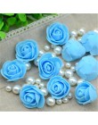100 sztuk/partia Mini róża z pianki polietylenowej głowy sztuczne Handmade DIY ślub dekoracja domu zaopatrzenie firm fałszywe kw