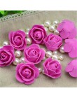 100 sztuk/partia Mini róża z pianki polietylenowej głowy sztuczne Handmade DIY ślub dekoracja domu zaopatrzenie firm fałszywe kw