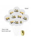 1 zestaw ciągnik budowlany temat nadmuchiwane balony ciężarówka pojazd banery ciasto wystrój Baby Shower chłopcy materiały urodz